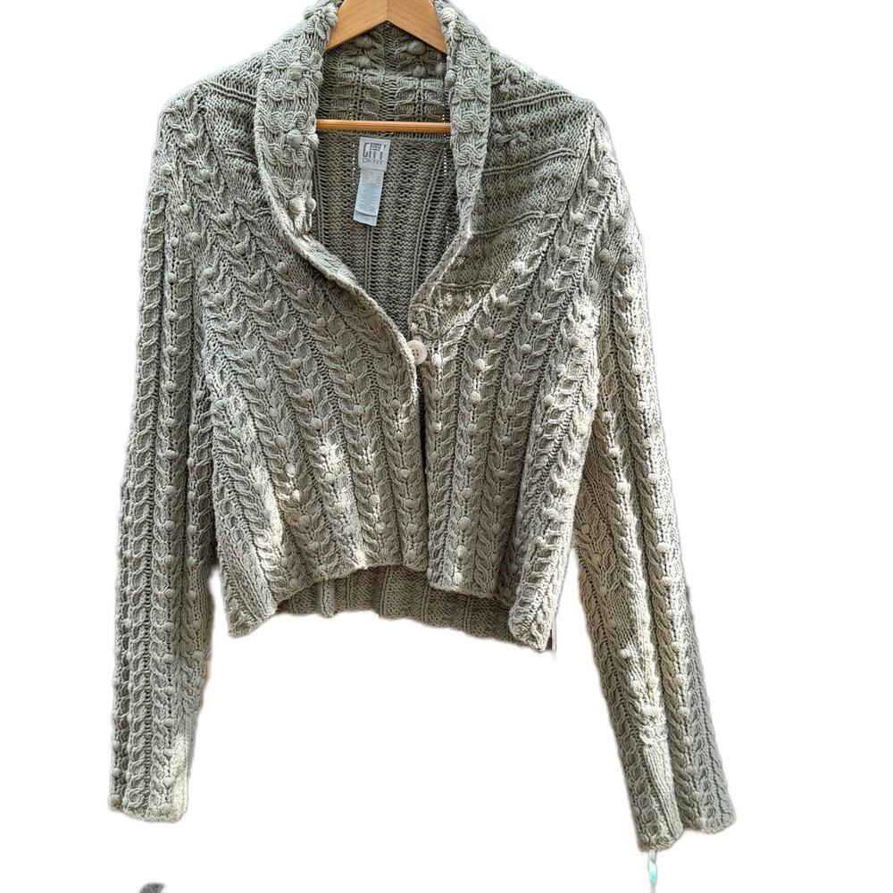 City DKNY Cropped Long Sleeve Cowl Necked Sweater Size XL